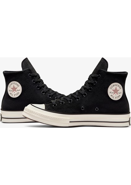 Chuck 70 Unisex Siyah Süet Sneaker fırsatları