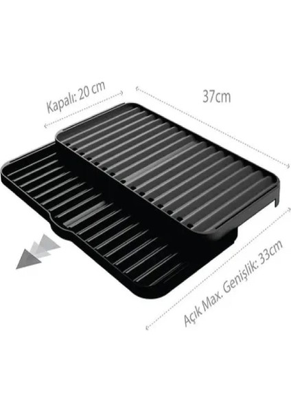 Beyaz Çok Amaçlı Genişleyebilir Bulaşıklık Tezgah Üstü Kurutmalık Bulaşık Tepsisi 2 Kademeli Tepsi fırsatları