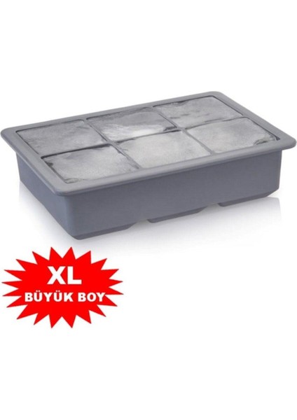 Xl Büyük Buz Kalıbı 6 Bölmeli Buz Küp - Bardak Içi Sunum Buz Küpü modelleri