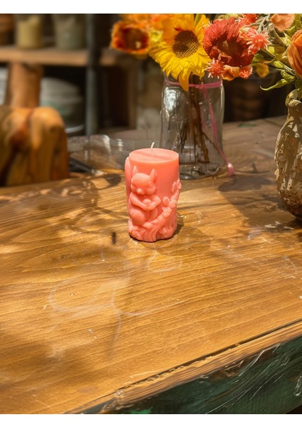 De.lut Tasarım Parafin Kokulu Dekoratif Mum No.4 Poz Sincap indirimleri