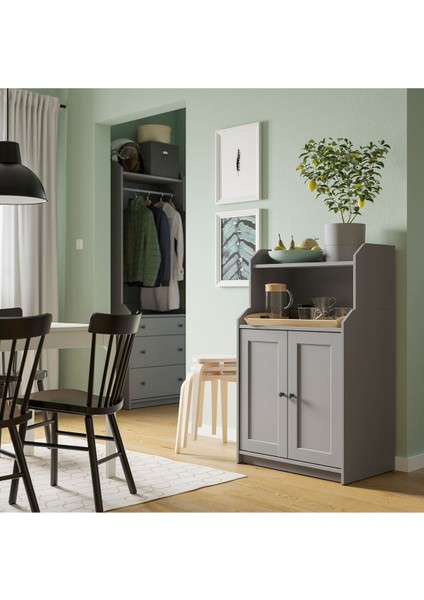 Büfe, Gri, 70X116 cm Depolama ve Organizasyo Vitrin indirimleri