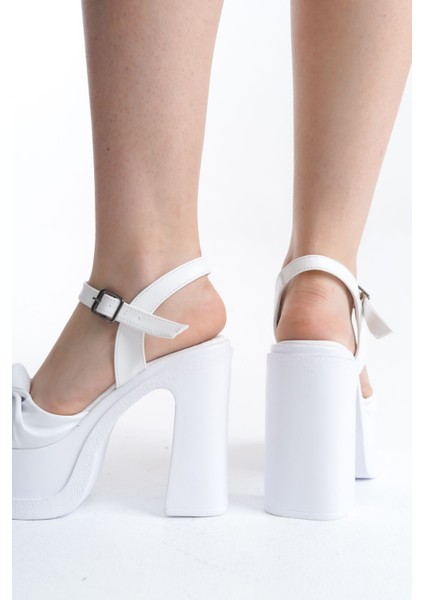 Yüksek Platform Dolgu Topuk Düğüm Şeritli Cilt Tokalı Yazlık Kadın Dolgu Taban Sandalet Ayakkabı fiyatları
