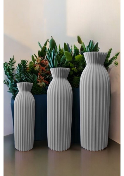 3'lü Modern Elegant Vazo / Eşsiz Tasarım / Dekorasyon
