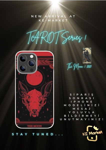 Tarot Series iPhone Tüm Modellere Uyumlu Kılıf iPhone 6,7,8,x,11,12,13,14,15,16 Plus