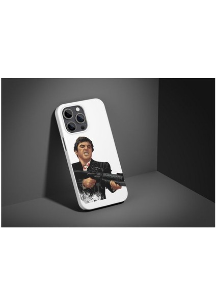 Tony Montana Scarface iPhone Tüm Modellere Uyumlu Kılıf iPhone 6,7,8,x,11,12,13,14,15,16 Plus