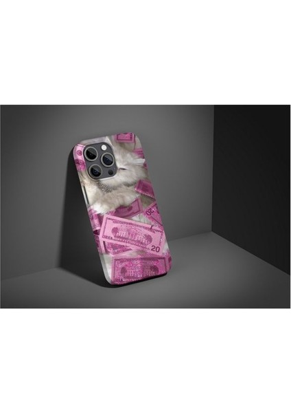 Pink Cat iPhone Tüm Modellere Uyumlu Kılıf iPhone 6,7,8,x,11,12,13,14,15,16 Plus