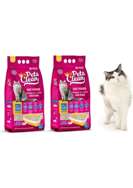 Bado 5lt Kedi Kumu Pudra Kokulu x 2 Adet