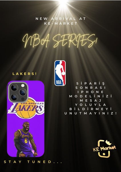 Lakers iPhone Tüm Modellere Uyumlu Kılıf iPhone 6,7,8,x,11,12,13,14,15,16 Plus