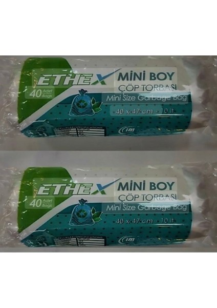 Çöp Torbası Mini Boy 3'lü (3X40 120 Adet) Rulo Çöp Poşeti
