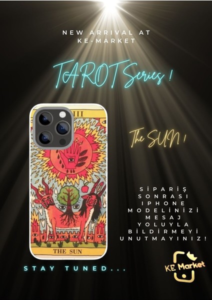 Tarot Series iPhone Tüm Modellere Uyumlu Kılıf iPhone 6,7,8,x,11,12,13,14,15,16 Plus