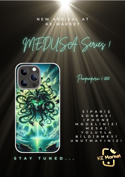 Medusa Series iPhone Tüm Modellere Uyumlu Kılıf iPhone 6,7,8,x,11,12,13,14,15,16 Plus