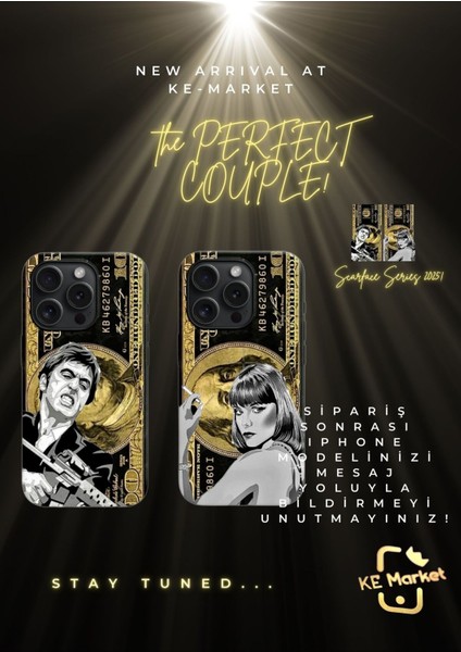 Scarface Series Perfect Couple iPhone Tüm Modellere Uyumlu Kılıf iPhone 6,7,8,11,12,13,14,15,16 Plus