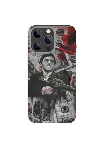 Tony Montana Scarface iPhone Tüm Modellere Uyumlu Kılıf iPhone 6,7,8,x,11,12,13,14,15,16 Plus