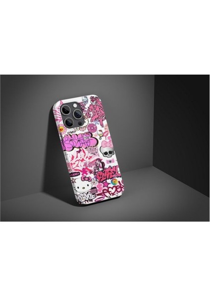 Hello Kitty Pinky iPhone Tüm Modellere Uyumlu Kılıf iPhone 6,7,8,x,11,12,13,14,15,16 Plus
