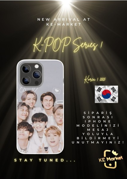 K-Pop Series iPhone Tüm Modellere Uyumlu Kılıf iPhone 6,7,8,x,11,12,13,14,15,16 Plus