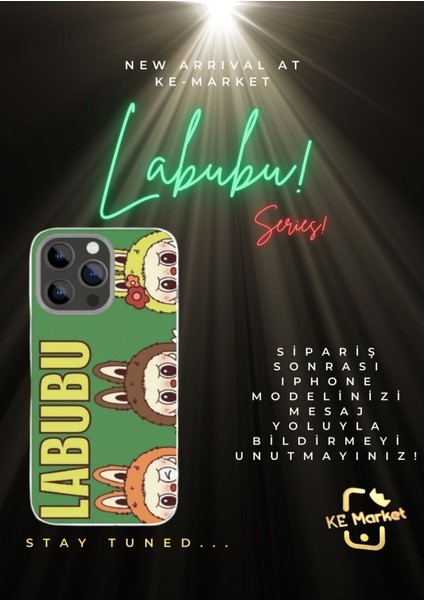 Labubu Series iPhone Tüm Modellere Uyumlu Kılıf iPhone 6,7,8,x,11,12,13,14,15,16 Plus