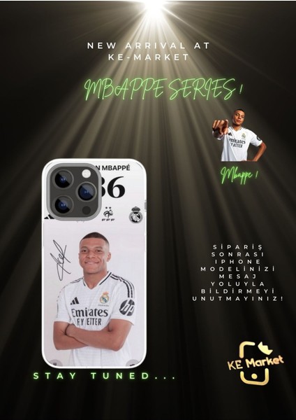 Mbappe Series iPhone Tüm Modellere Uyumlu Kılıf iPhone 6,7,8,x,11,12,13,14,15,16 Plus