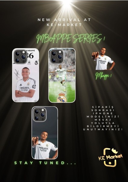 Mbappe Series iPhone Tüm Modellere Uyumlu Kılıf iPhone 6,7,8,x,11,12,13,14,15,16 Plus modelleri