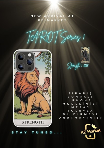 Tarot Series iPhone Tüm Modellere Uyumlu Kılıf iPhone 6,7,8,x,11,12,13,14,15,16 Plus