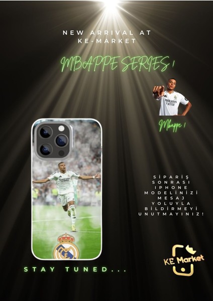 Mbappe Series iPhone Tüm Modellere Uyumlu Kılıf iPhone 6,7,8,x,11,12,13,14,15,16 Plus