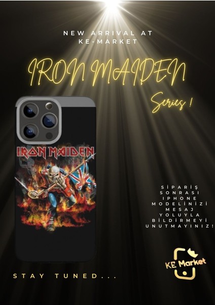 Iron Maiden Series iPhone Tüm Modellere Uyumlu Kılıf iPhone 6,7,8,x,11,12,13,14,15,16 Plus