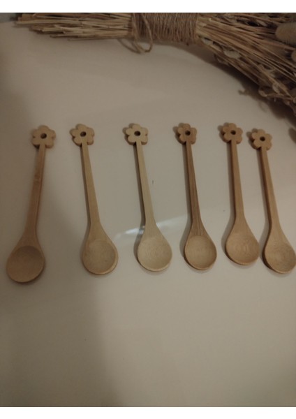 BAMBU ÇOK AMAÇLI KARIŞTIRMA KAŞIĞI KAHVE ÇAY BAHARAT KAŞIĞI 6 ADET 15 CM