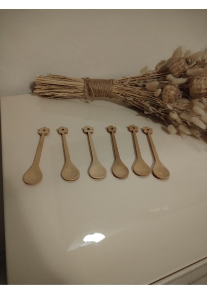 BAMBU ÇOK AMAÇLI KARIŞTIRMA KAŞIĞI KAHVE ÇAY BAHARAT KAŞIĞI 6 ADET 15 CM