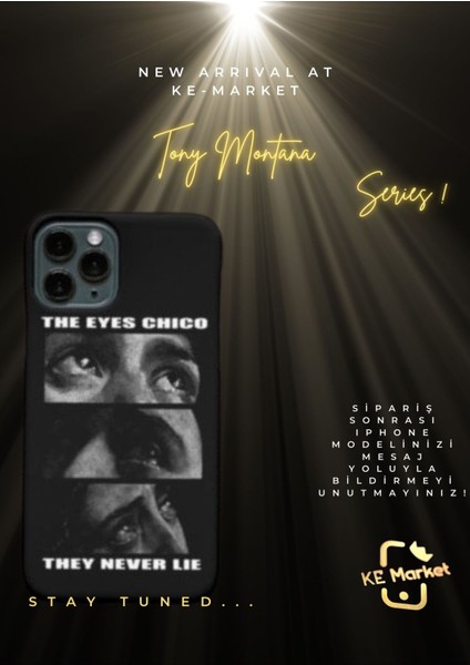 Tony Montana iPhone Tüm Modellere Uyumlu Kılıf iPhone 6,7,8,x,11,12,13,14,15,16 Plus
