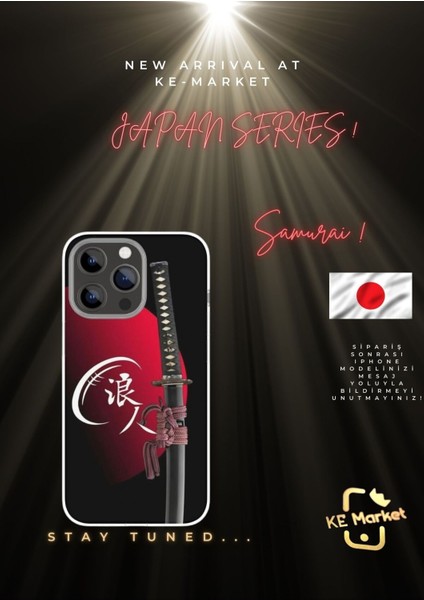 Japan Series Samurai iPhone Tüm Modellere Uyumlu Kılıf iPhone 6,7,8,x,11,12,13,14,15,16 Plus