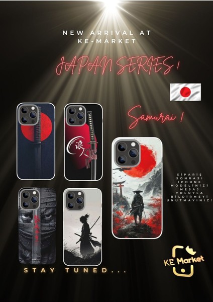 Japan Series Samurai iPhone Tüm Modellere Uyumlu Kılıf iPhone 6,7,8,x,11,12,13,14,15,16 Plus