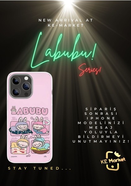 Labubu iPhone Tüm Modellere Uyumlu Kılıf iPhone 6,7,8,x,11,12,13,14,15,16 Plus