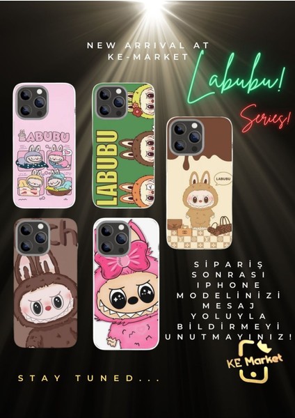 Labubu iPhone Tüm Modellere Uyumlu Kılıf iPhone 6,7,8,x,11,12,13,14,15,16 Plus modelleri