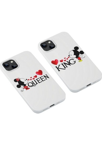 Çiftlere Özel Queen&king iPhone Tüm Modellere Uyumlu Kılıf iPhone 6,7,8,x,11,12,13,14,15,16 Plus
