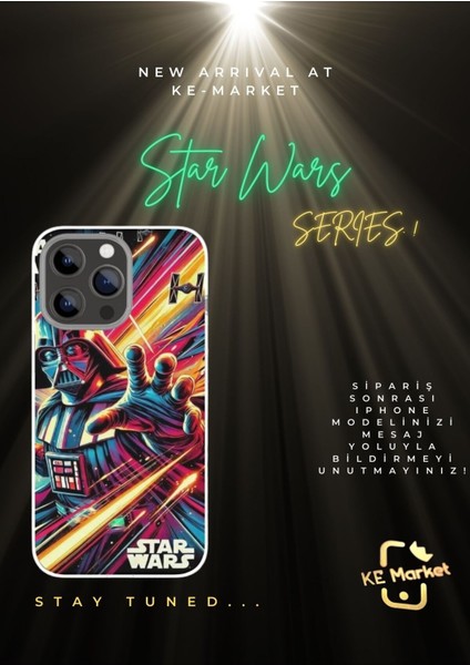 Star Wars iPhone Tüm Modellere Uyumlu Kılıf iPhone 6,7,8,x,11,12,13,14,15,16 Plus