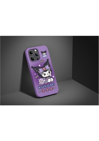 Kuromi Mor iPhone Tüm Modellere Uyumlu Kılıf iPhone 6,7,8,x,11,12,13,14,15,16 Plus