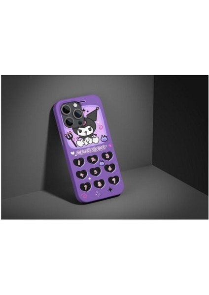 Kuromi Mor iPhone Tüm Modellere Uyumlu Kılıf iPhone 6,7,8,x,11,12,13,14,15,16 Plus