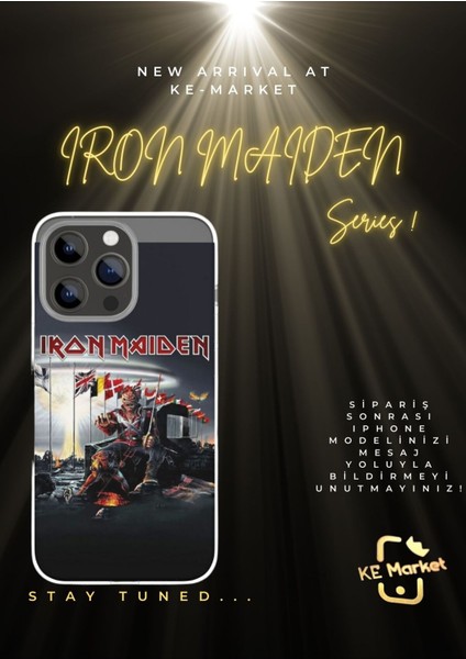 Iron Maiden Series iPhone Tüm Modellere Uyumlu Kılıf iPhone 6,7,8,x,11,12,13,14,15,16 Plus