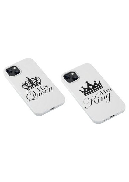 Çiftlere Özel King Queen iPhone Tüm Modellere Uyumlu Kılıf iPhone 6,7,8,x,11,12,13,14,15,16 Plus
