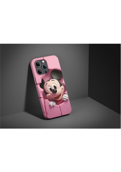 Mickey Pink iPhone Tüm Modellere Uyumlu Kılıf iPhone 6,7,8,x,11,12,13,14,15,16 Plus