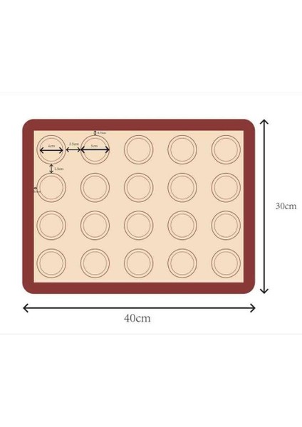 Silikon Makaron Mat 40X30 cm