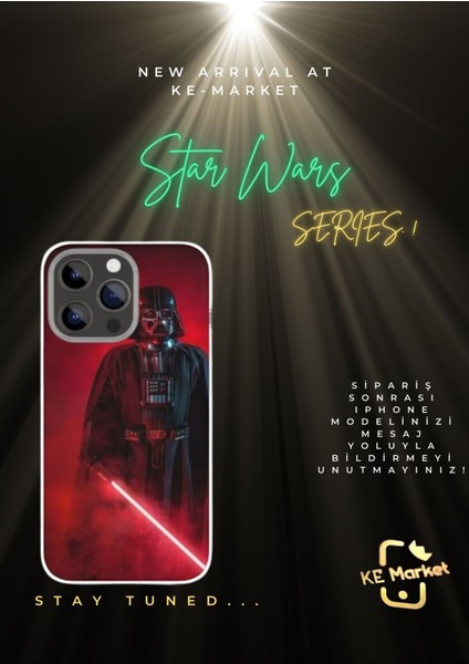 Star Wars iPhone Tüm Modellere Uyumlu Kılıf iPhone 6,7,8,x,11,12,13,14,15,16 Plus