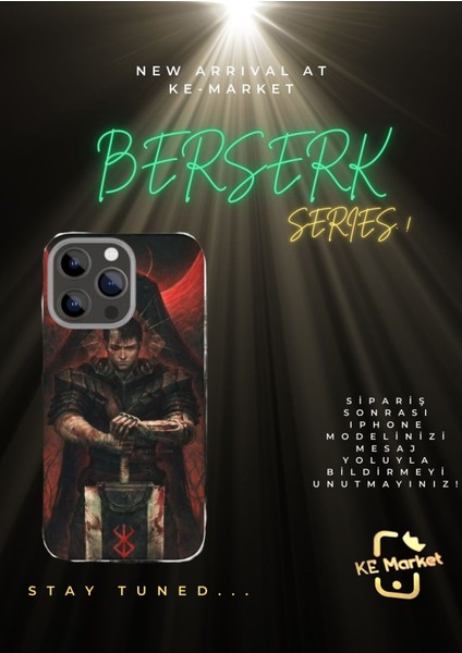 Berserk Series iPhone Tüm Modellere Uyumlu Kılıf iPhone 6,7,8,x,11,12,13,14,15,16 Plus