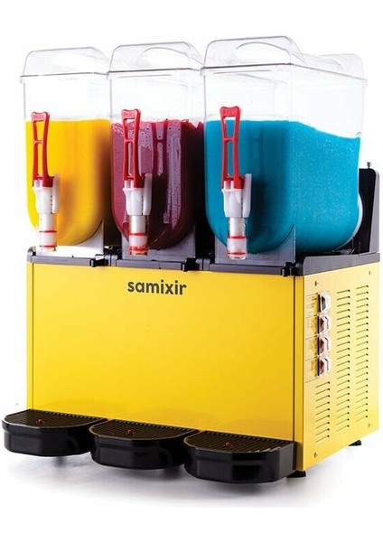 Slush Triple Meyve Suyu Dispenseri 12+12+12 Litre