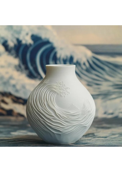 3dluxe Wave Vazo/dekorasyon / Eşsiz Tasarım / (Sert Plastik)