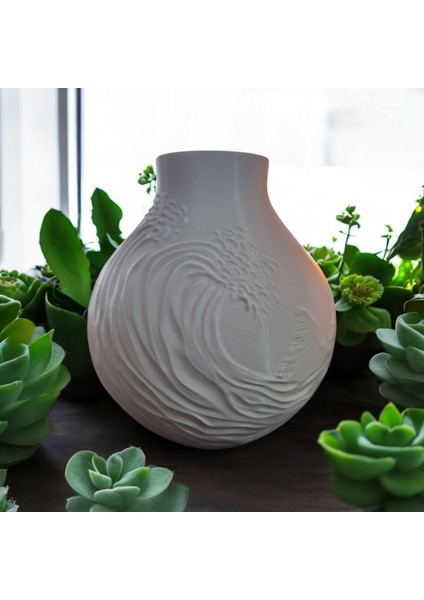 3dluxe Wave Vazo/dekorasyon / Eşsiz Tasarım / (Sert Plastik) fiyatları