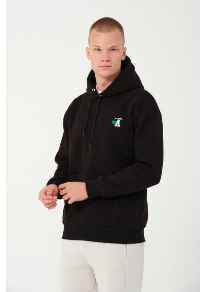 Kapüşonlu Sweatshirt Siyah modelleri