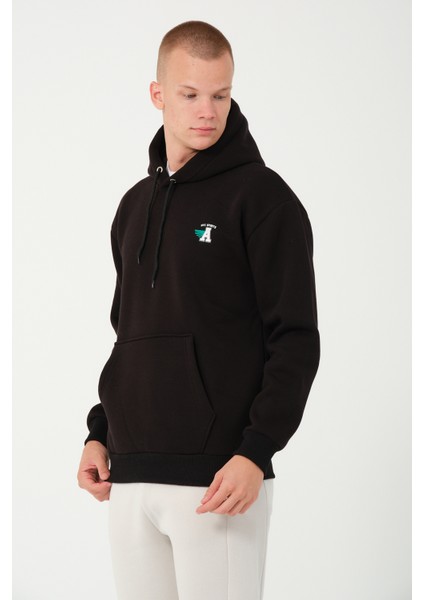 Kapüşonlu Sweatshirt Siyah fırsatları