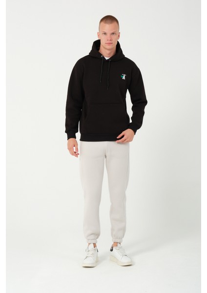 Kapüşonlu Sweatshirt Siyah indirimleri
