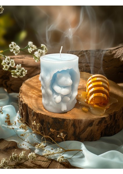 De.Lut Tasarım Parafin Kokulu Dekoratif Mum No.5 Ayıcık