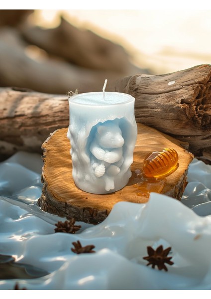 De.Lut Tasarım Parafin Kokulu Dekoratif Mum No.5 Ayıcık fiyatları